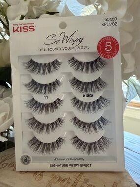 Kiss So Wispy False Eyelashes style 55660 KPLM022 NEW